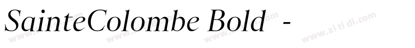 SainteColombe Bold◆字体转换
